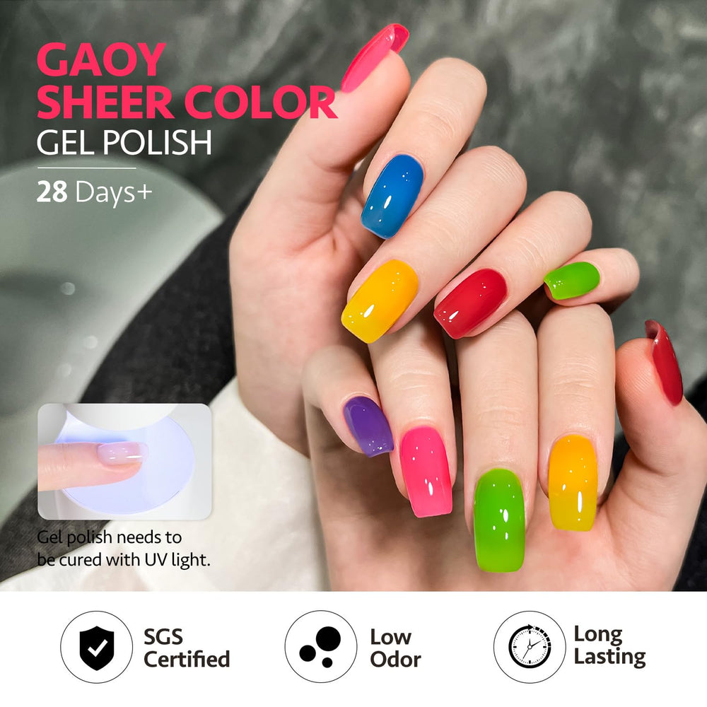 GAOY Jelly Gel Nail Polish pink swatch offers soft everyday glamour