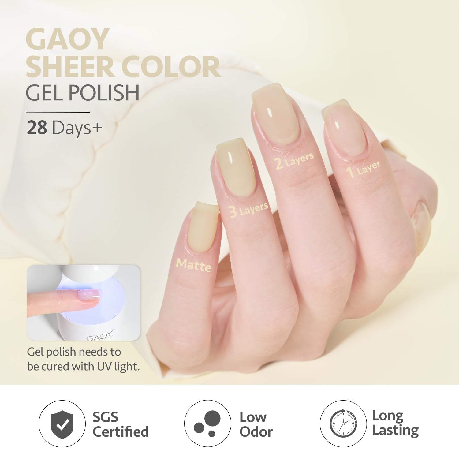 GAOY jelly-green at-home use image encourages salon-quality nails at home