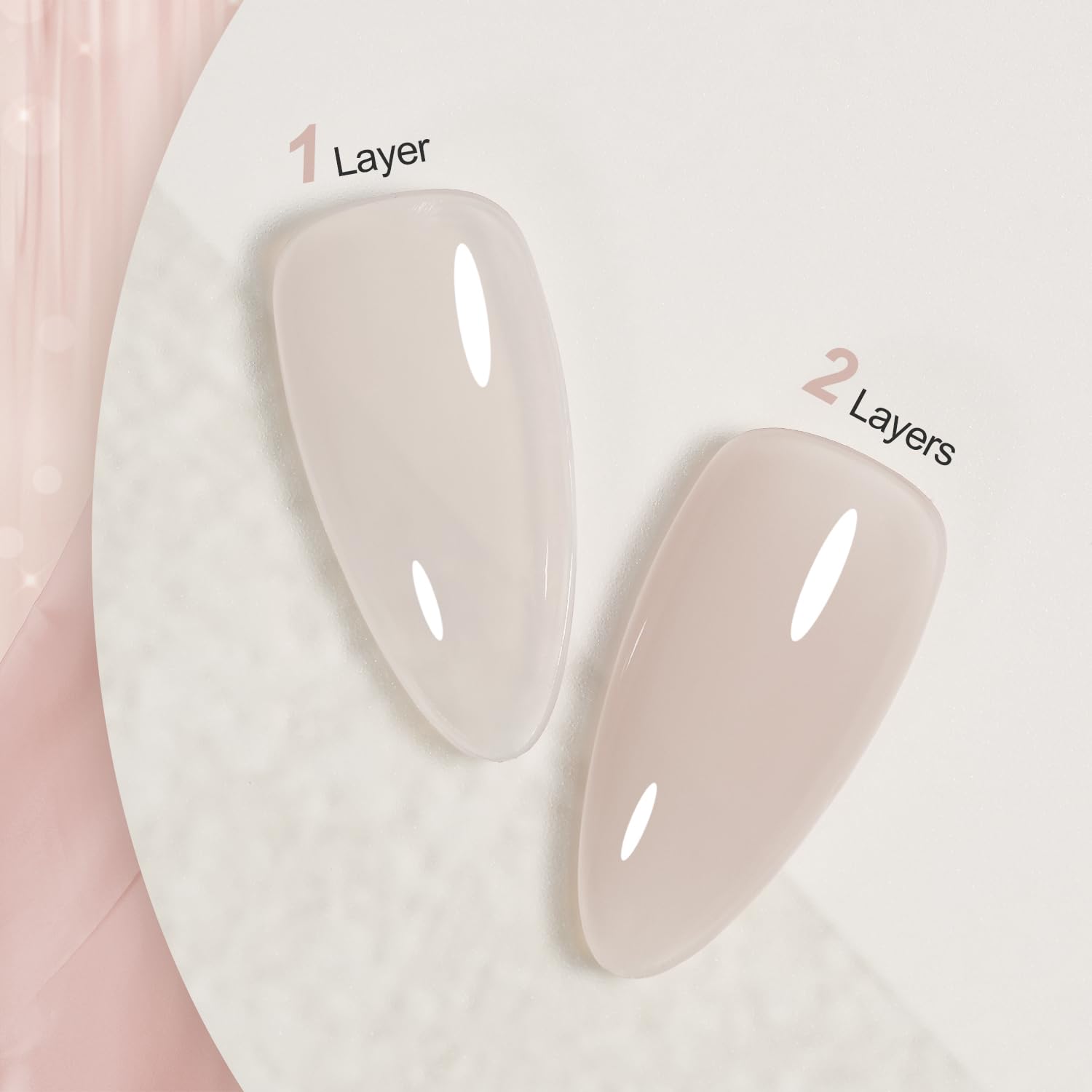 GAOY Jelly Nude polish brush enables precise application and smooth layering.