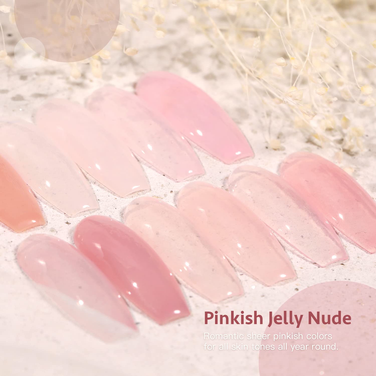 GAOY Jelly Nude Pink packaging showcasing six-color set for versatile looks
