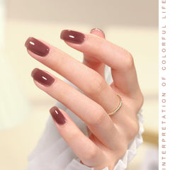 GAOY Jelly Pink Nude UV light cure demonstrates quick drying.