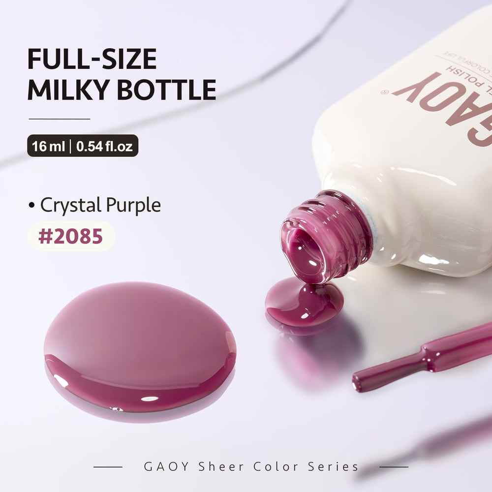 GAOY Jelly Purple 16ml packaging shown for home gel nail art at ease.