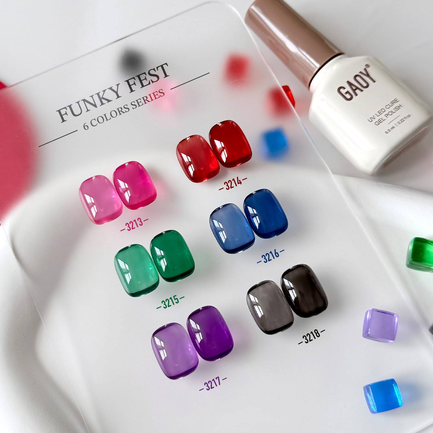 GAOY gel polish finish after base and top coat for lasting manicure.