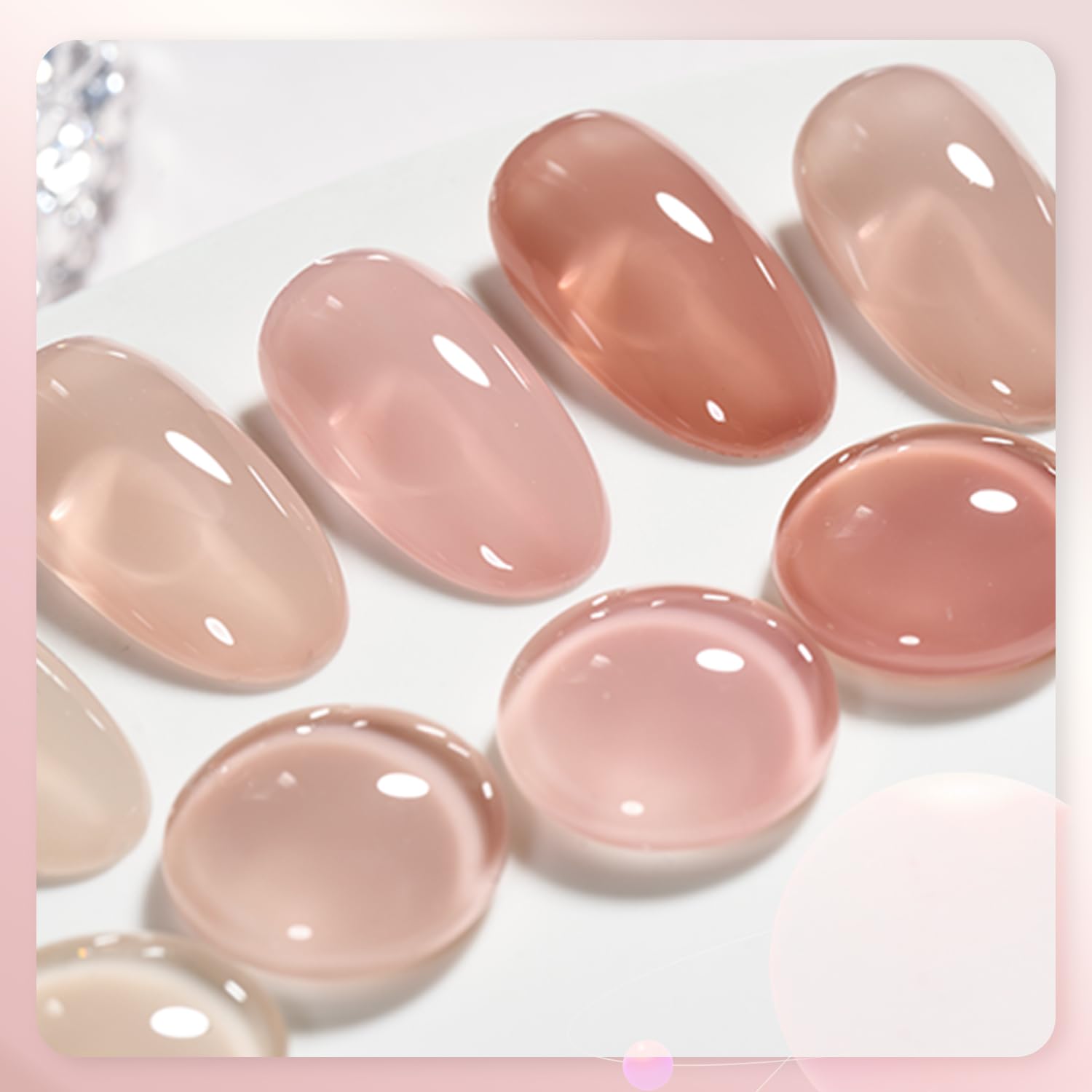 GAOY Jelly UV Gel Kit packaging highlights six-color bundle for complete manicure options.