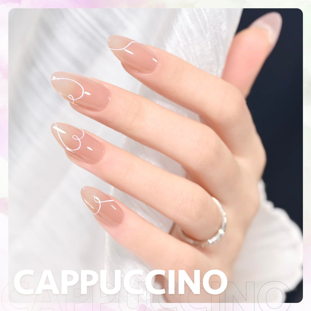 GAOY laca gel nude Cappuccino tono translúcido para efecto suave