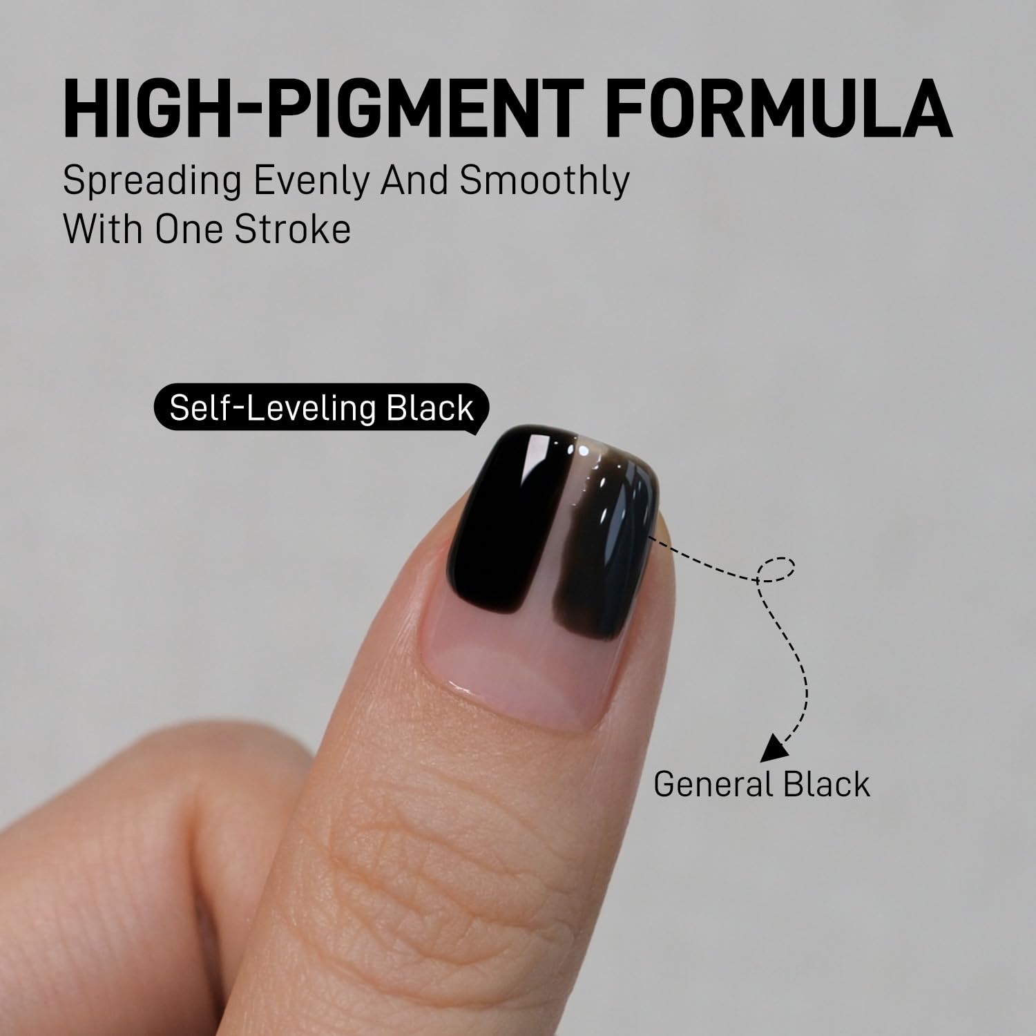 GAOY gel polish finish lasts up to four weeks with proper base and top coats