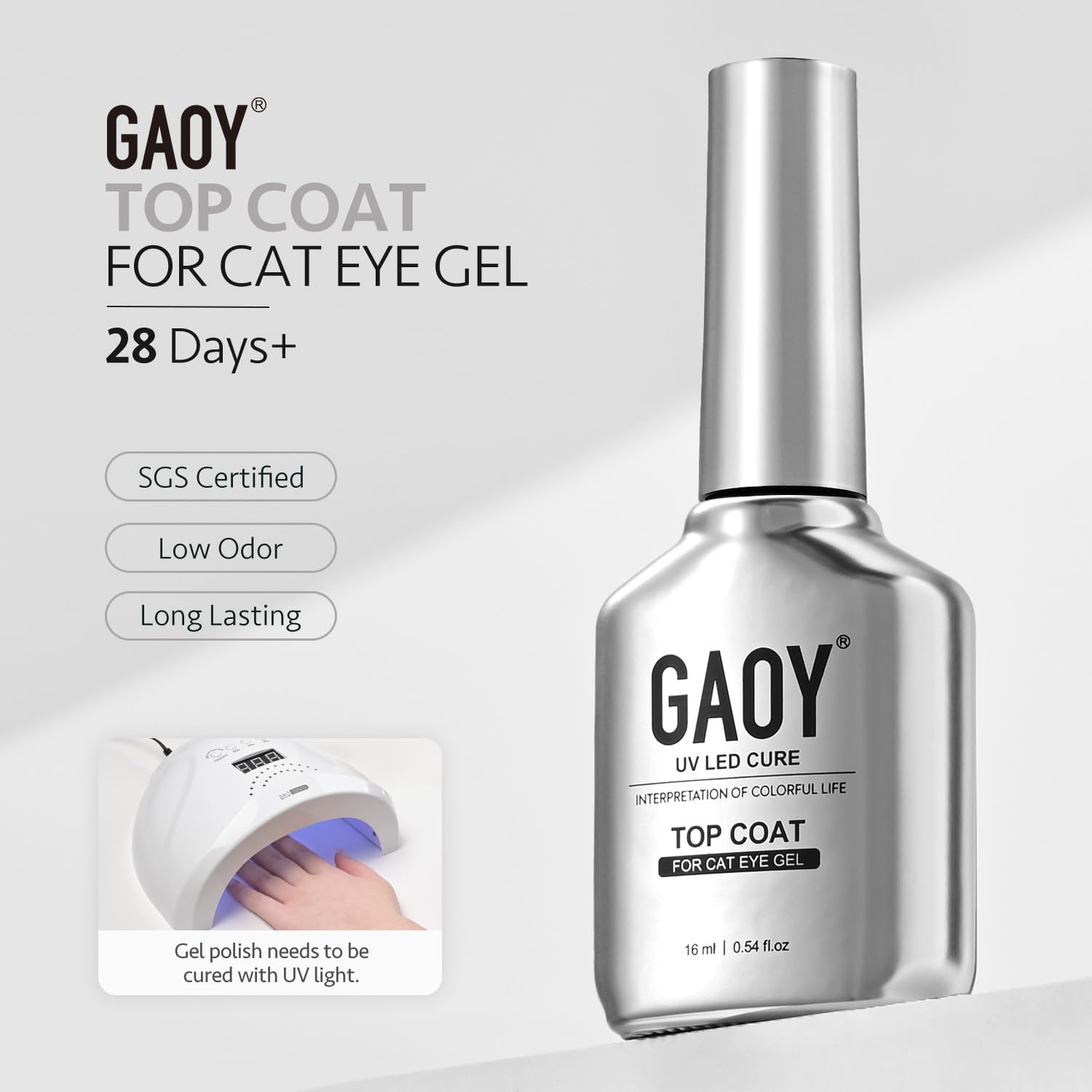 GAOY long-lasting gel manicure with up to four weeks wear