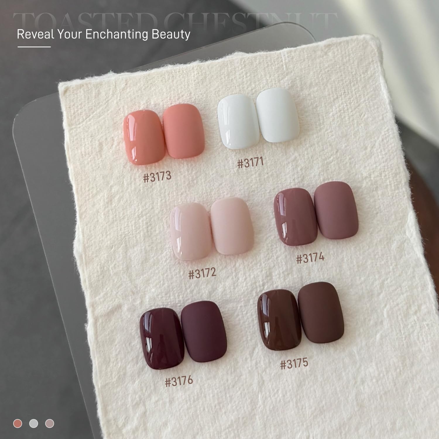 GAOY Mauve Gel Nail Polish Set ideal for office wear and minimalist nail art