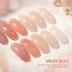 GAOY Milky Jelly Nude nails on hand with salon-like results at home