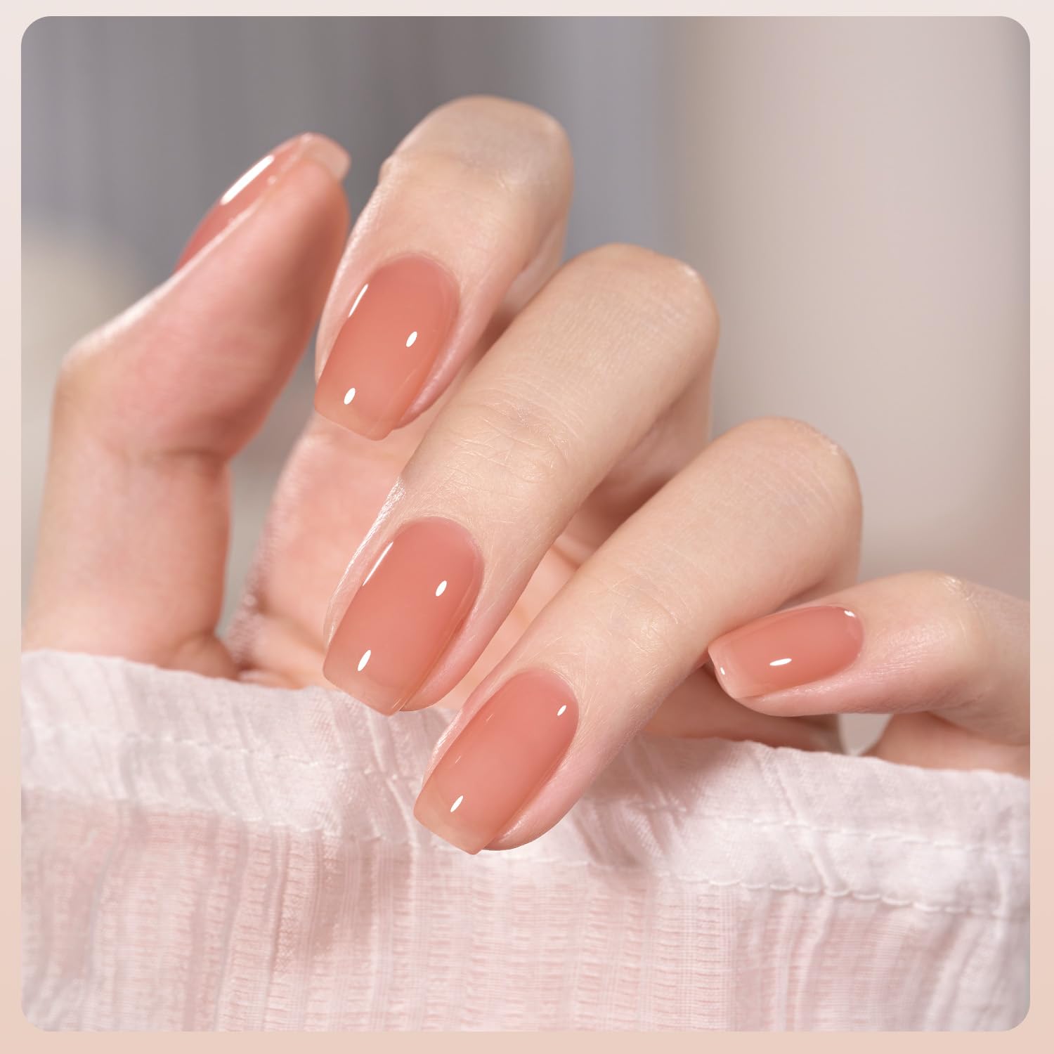 GAOY Milky Jelly Nude UV cure in 60 seconds for quick finishes