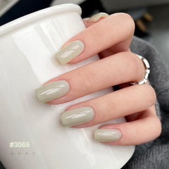 GAOY Milky polish cures in 60 seconds under UV/LED lamp for quick manicures.
