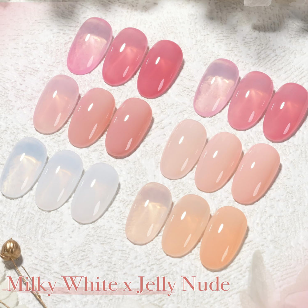 GAOY Milky White Jelly Nude packaging included ensures ready-to-use kit for quick start