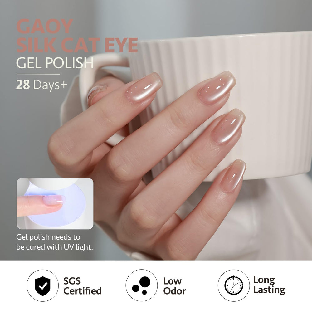 GAOY Nail art with gemstone holography adds sparkle to designs