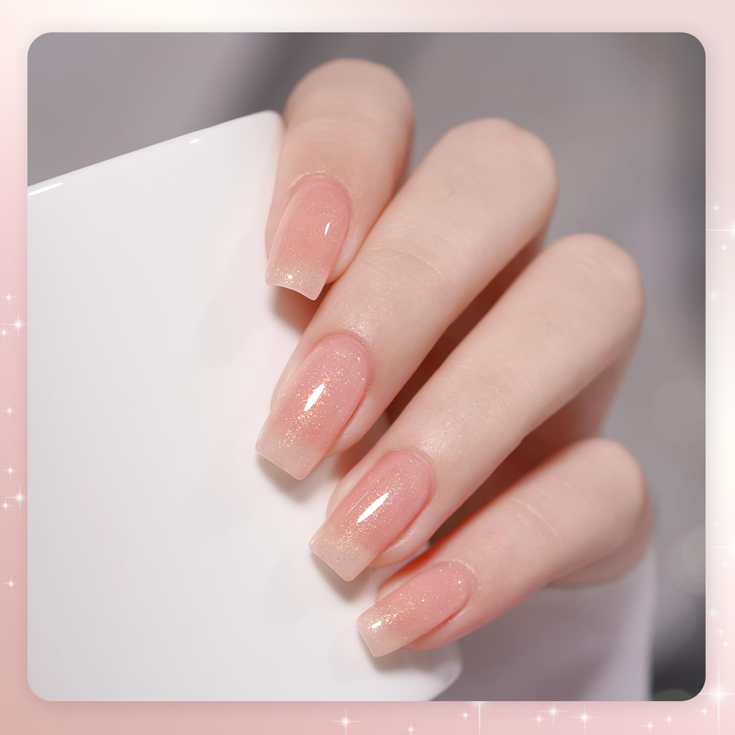 GAOY Nude Jelly Gel Brillo Sutil, añade brillo suave y duradero.