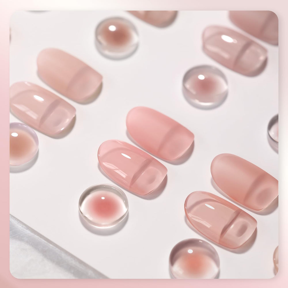 GAOY Nude Jelly Gel Kit para Uñas, manicura DIY en casa.