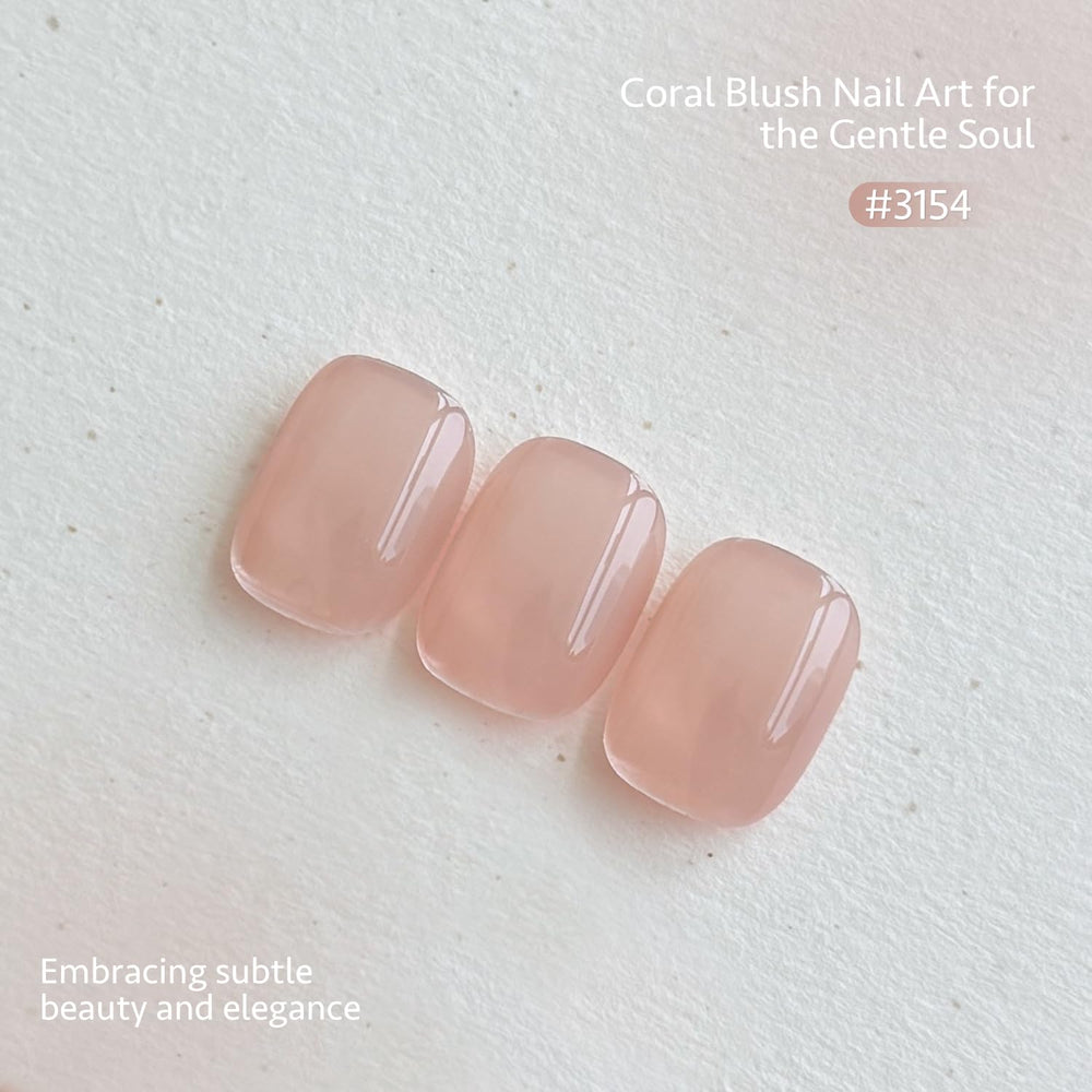 GAOY Nude Jelly Gel Polish swatch demonstrates layered opacity for custom results