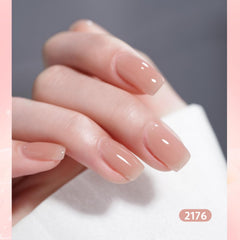 GAOY Nude Jelly Gel Nail Polish Set milky pink shade 04 display shot for salon-like depth at home