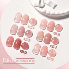 GAOY Nude Jelly Gel Nail Polish swatches—six shades offer sheer-to-creamy coverage for salon-like results