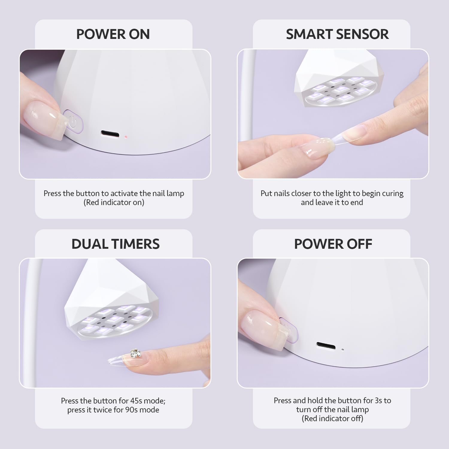 GAOY Omin-Cure Nail Lamp achieves quick 45-second curing for gel manicures