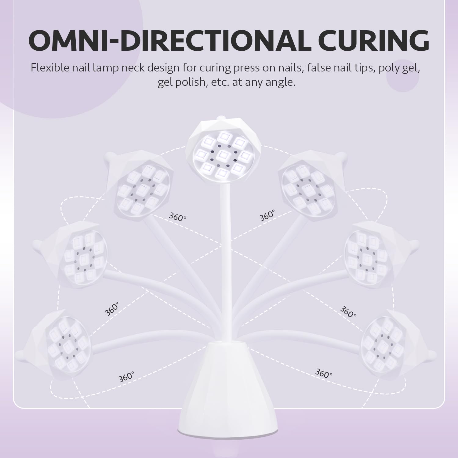 GAOY Omin-Cure Nail Lamp demonstrates cordless use for flexible at-home manicures