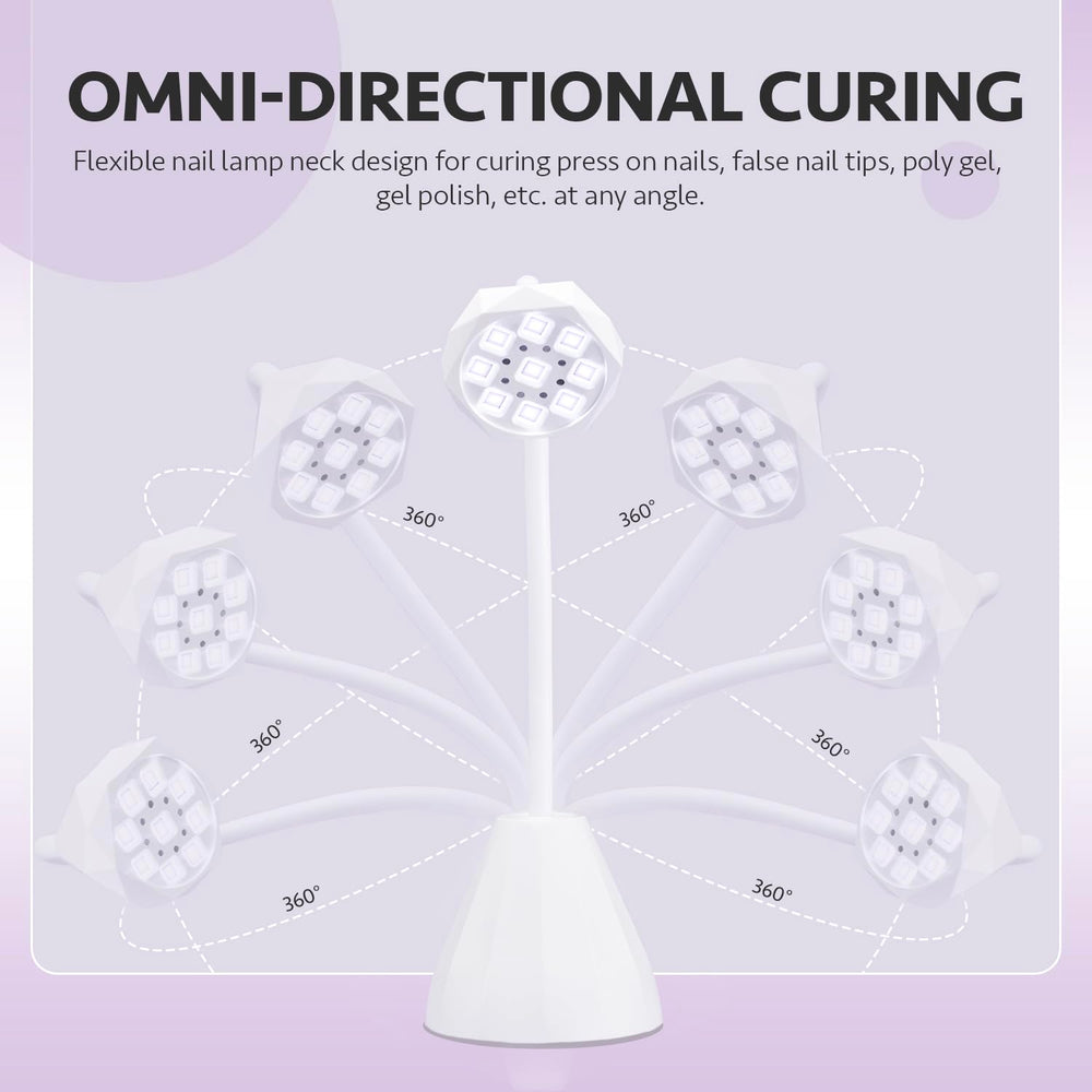 GAOY Omin-Cure Nail Lamp demonstrates cordless use for flexible at-home manicures