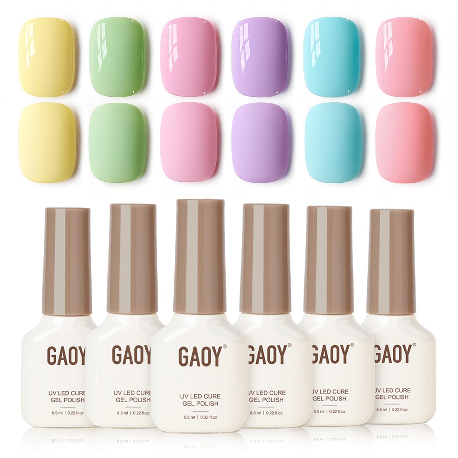 GAOY Pastel gel nail polish pink bottle with long-lasting color for busy days