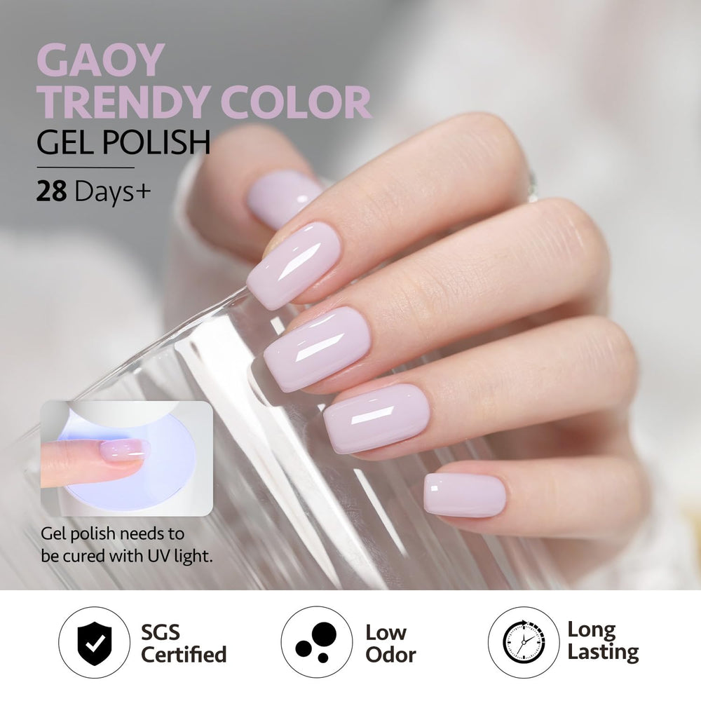 GAOY pastel jelly pink and green shimmer colors for season-spanning styles