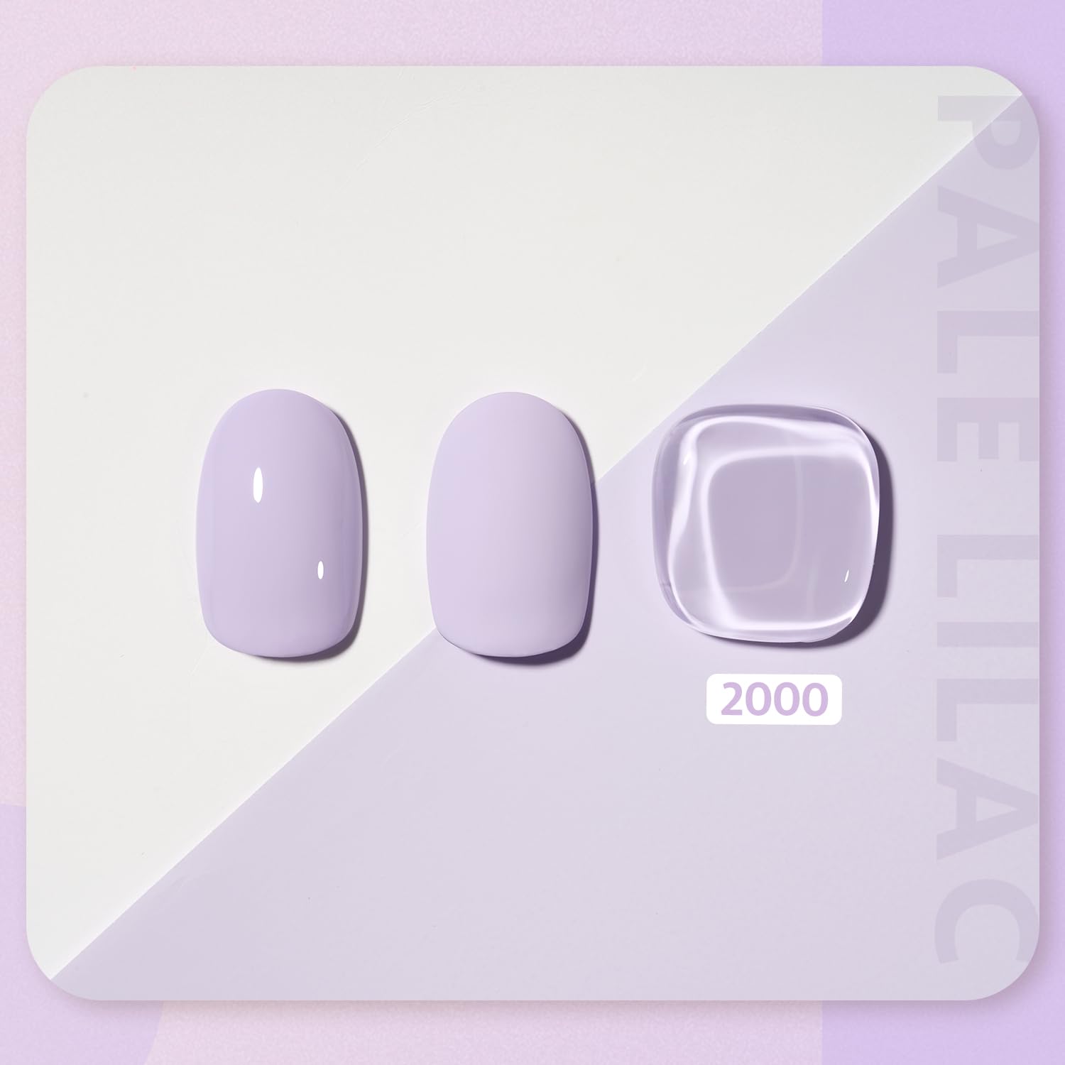 GAOY gel polish brush-stroke reveals soft lilac tone ideal for subtle nail art.
