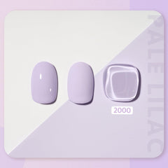 GAOY gel polish brush-stroke reveals soft lilac tone ideal for subtle nail art.