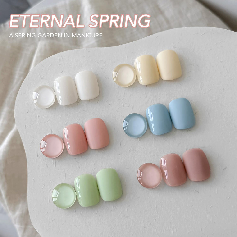 GAOY Pastel Spring gel polish set packaging shot for easy home setup