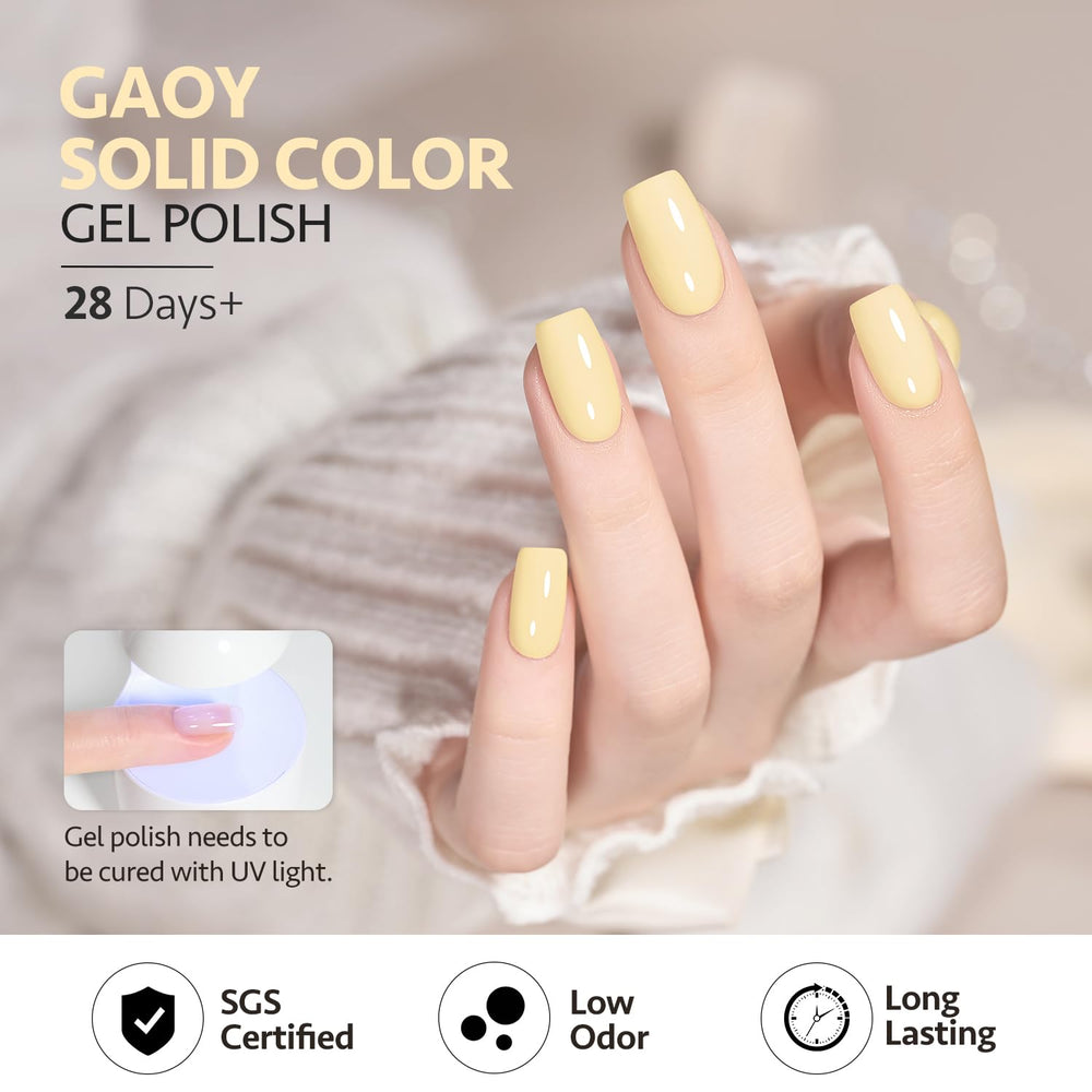 GAOY Pastel Yellow offers lower odor for comfortable at-home sessions.