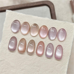 GAOY Peach Blossom Cat Eye Gel Polish bottle with glitter cat-eye effect for chic nails