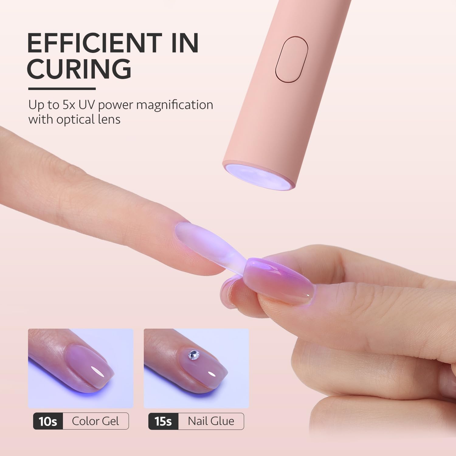GAOY pen lamp pink design highlights ergonomic shape for comfortable use