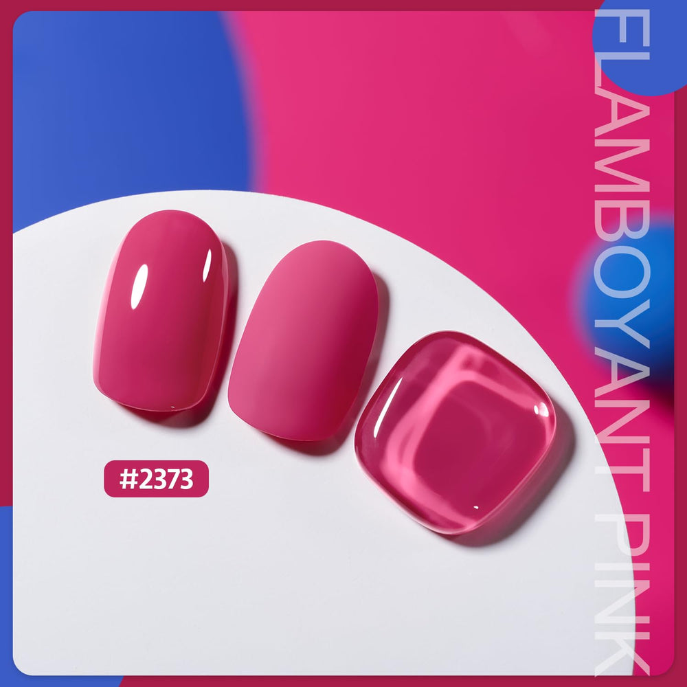 GAOY Pink Gel Nail Polish application brush close-up for precise home manicure.