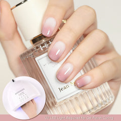 GAOY Pink Nude Gel Nail Polish Set milky-white texture close-up for smooth application