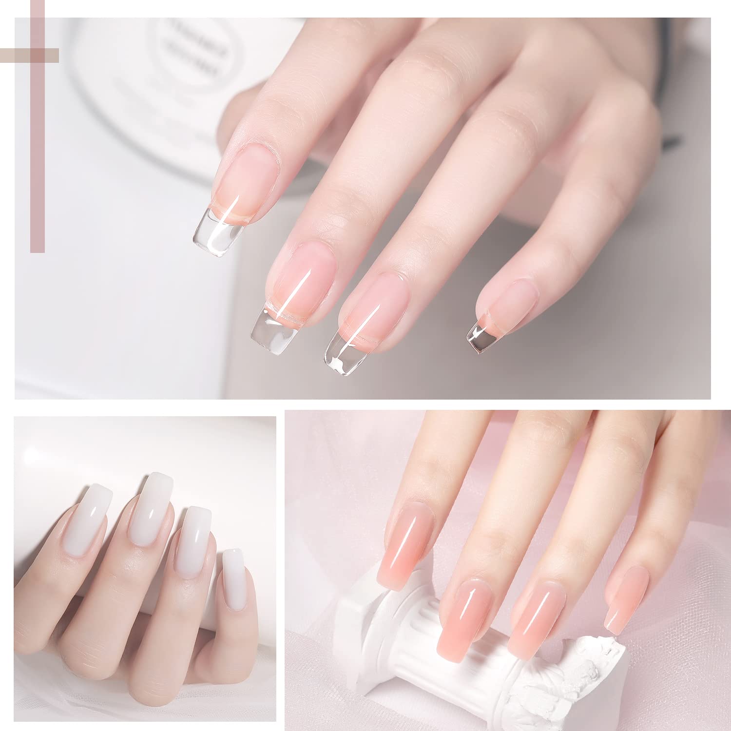 GAOY poly gel nail base coat promotes strong adhesion for lasting wear.