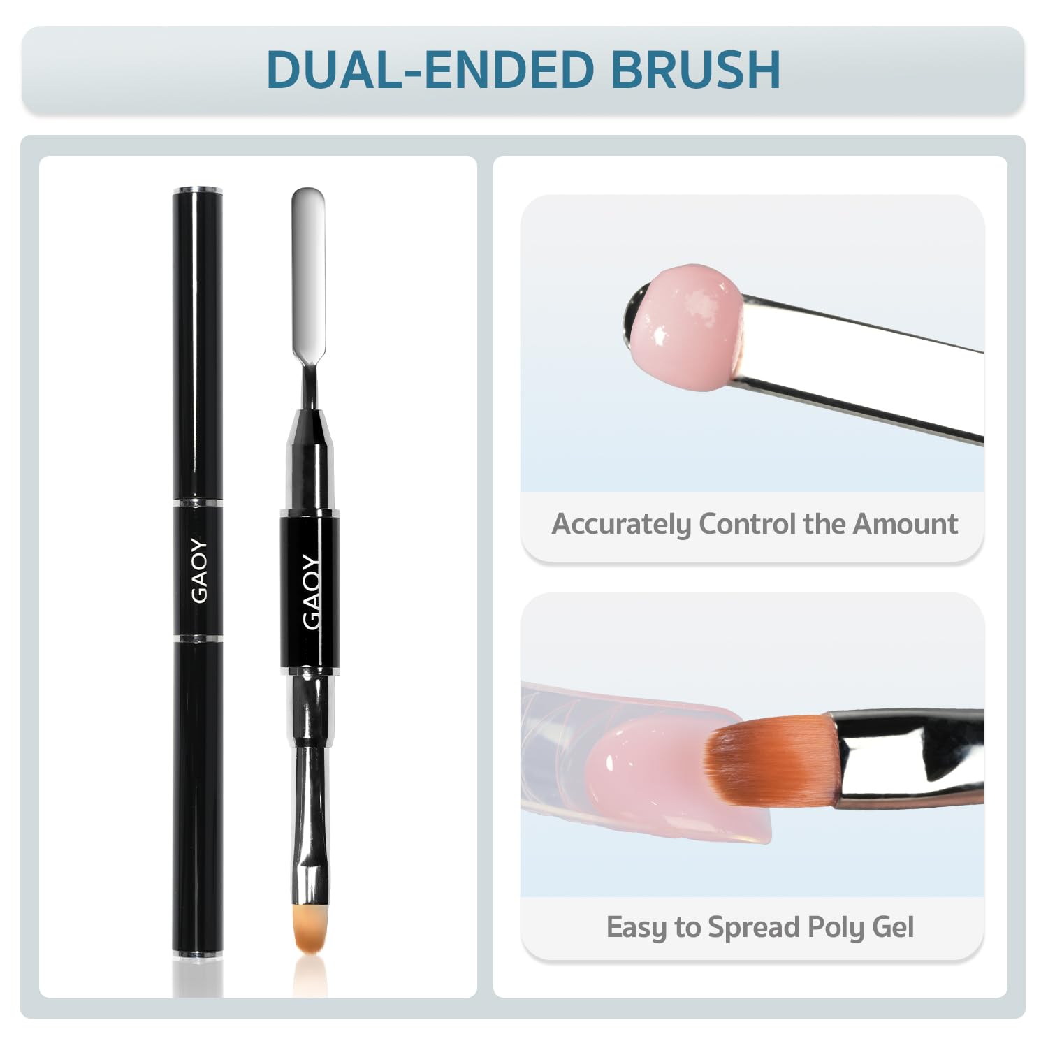 GAOY poly gel nail system display highlights comprehensive kit suitable for professional and DIY use