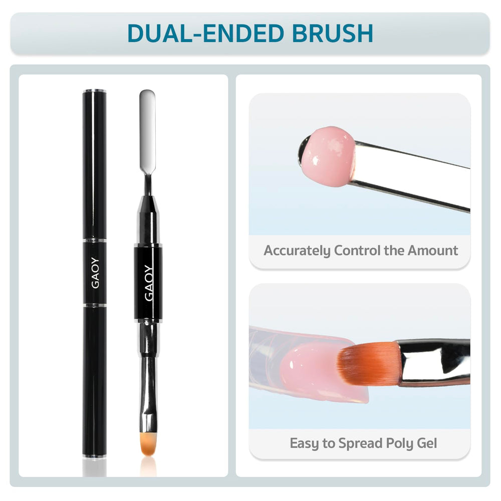 GAOY poly gel nail system display highlights comprehensive kit suitable for professional and DIY use