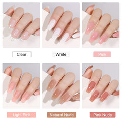 GAOY poly gel nail top coat adds gloss and protection to finished nails.