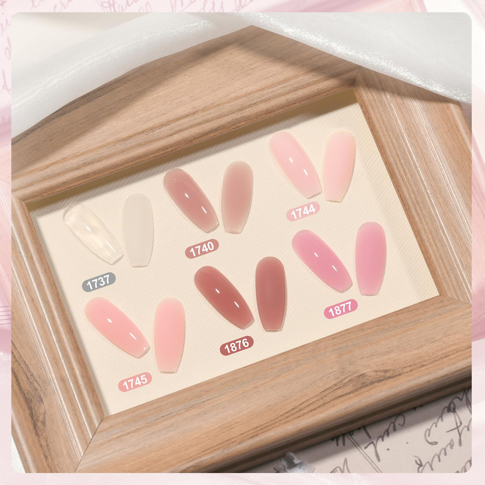 GAOY Poly Gel Set finished nails showcase long-lasting manicure suitable for beginners and pros.