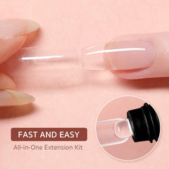 GAOY poly gel top coat and base coat with dual forms for easy French manicure