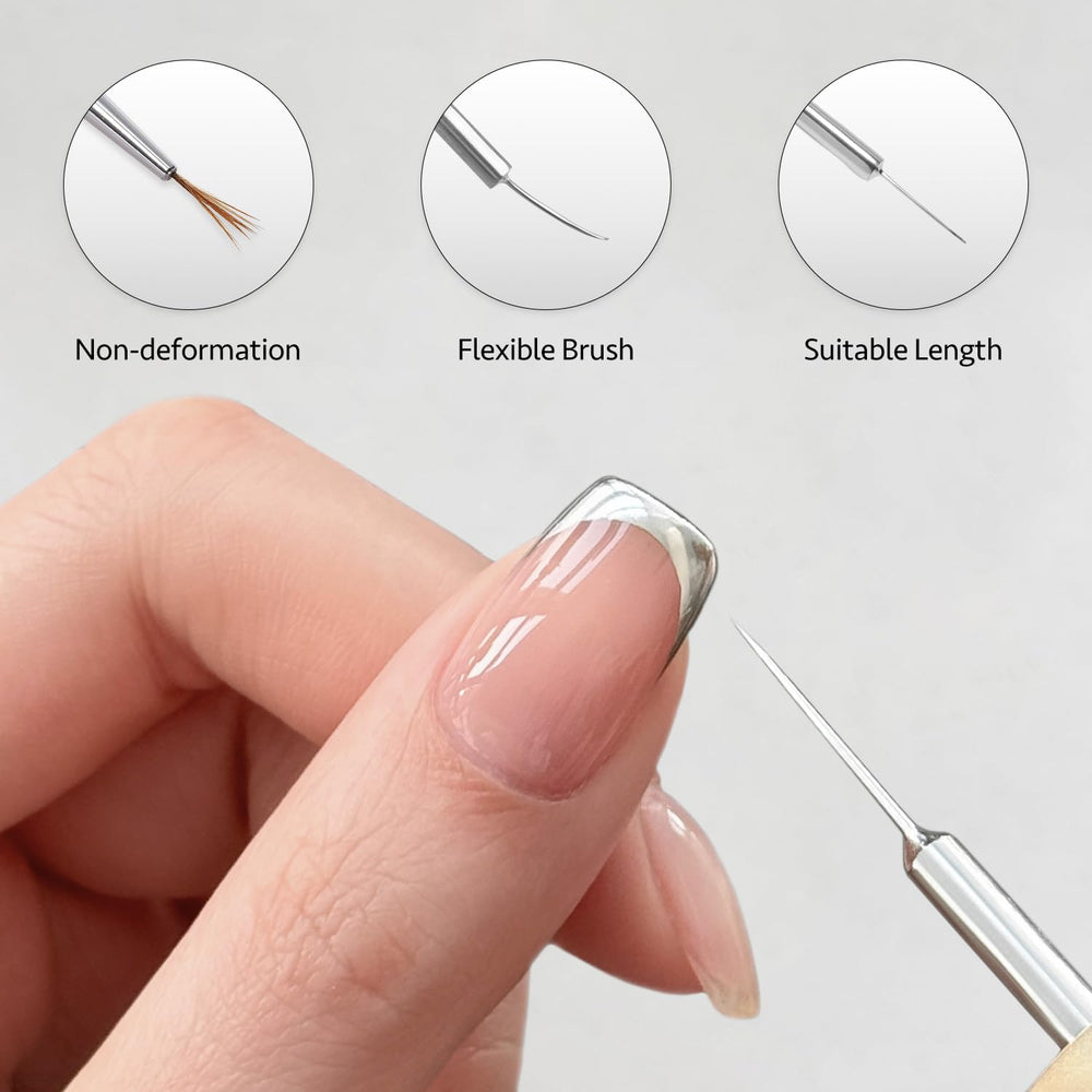 GAOY precision brush enables delicate patterns and precise French tips