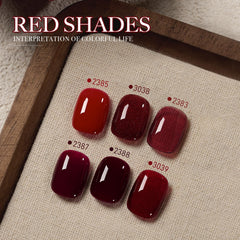 GAOY gel polish set bottle closeup with deep cherry color for at-home nails