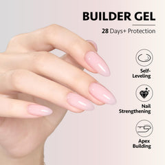 GAOY sheer jelly nail art closeup shows natural length with strong adherence