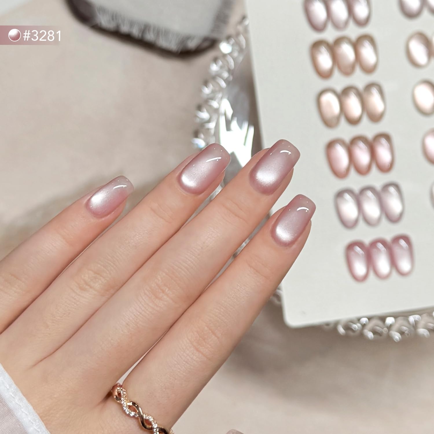 GAOY sheer nude pink base for subtle everyday nails