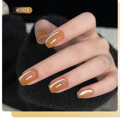 GAOY Silk Glitter Cat Eye Yellow polish adds bright, sparkling cat-eye effect