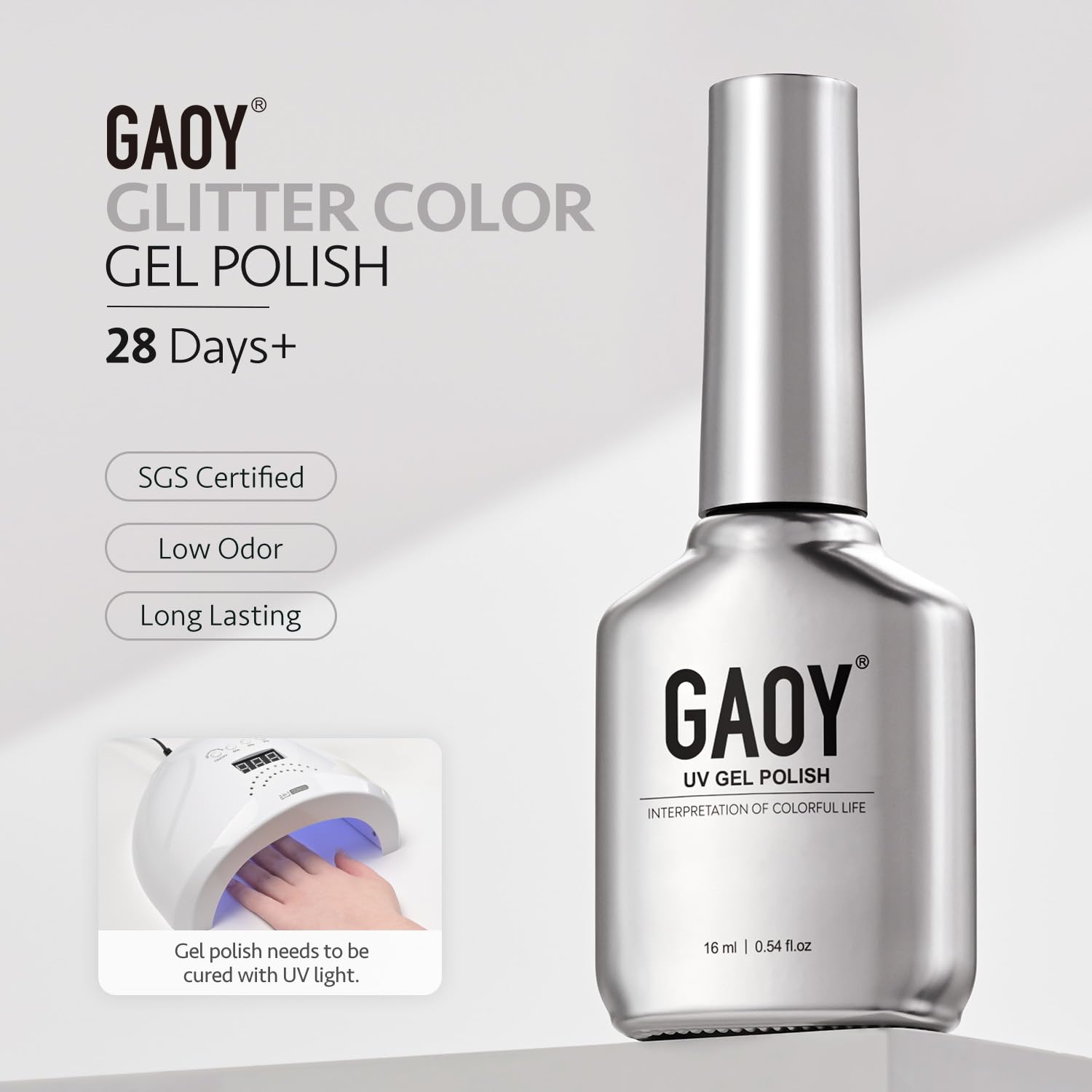 GAOY UV cure gel dries in 60 seconds for quick salon-like results