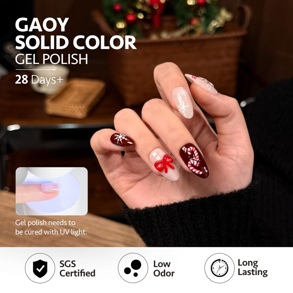 GAOY six-color nail art set display offering versatile home manicure options