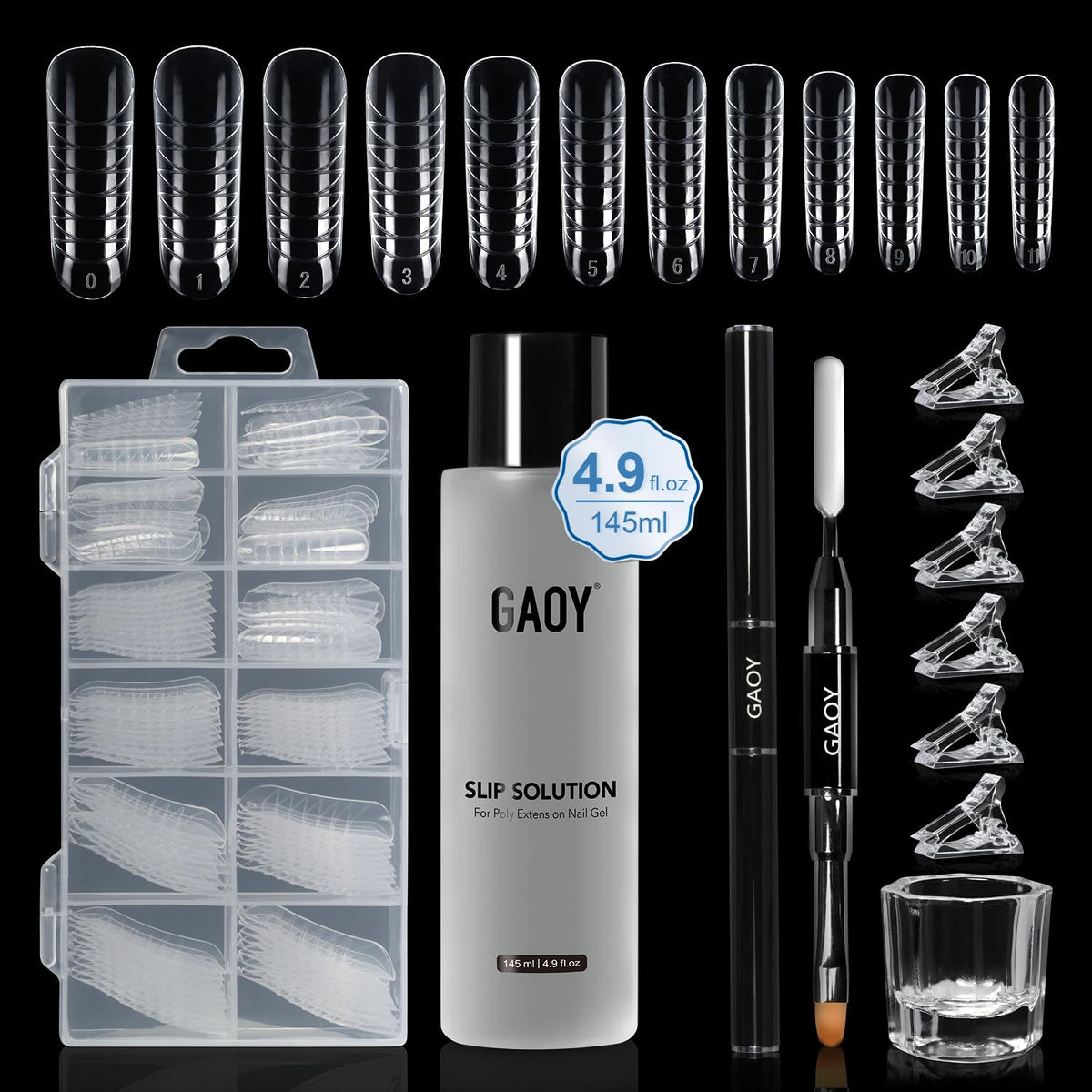 GAOY Slip Solution Kit hero pour facilitates smooth poly gel application