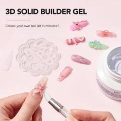 GAOY builder gel with dual forms demonstrates quick nail extension steps
